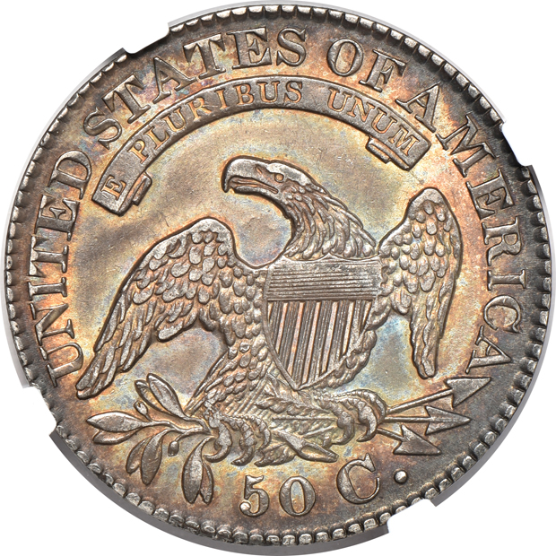 1828 Square Base 2, Sm 8'S, Lge Let AU-53, and an 1834 AU-55, both NGC