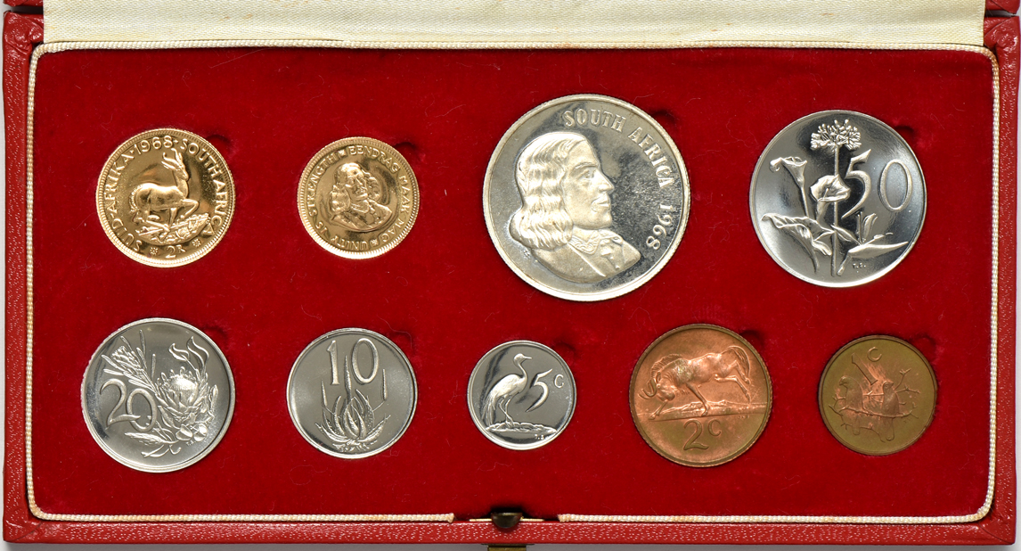 South Africa - 1968 nine-coin Proof Set