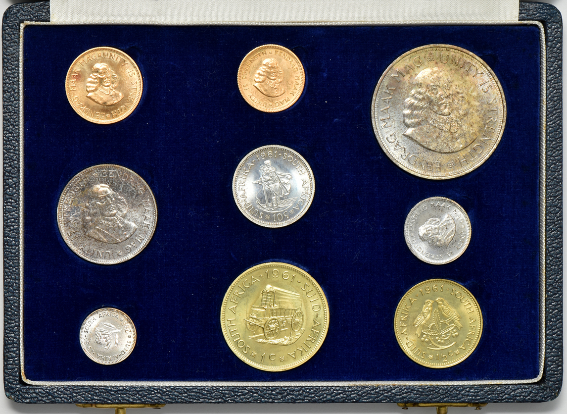 South Africa - 1961 nine-coin Proof Set