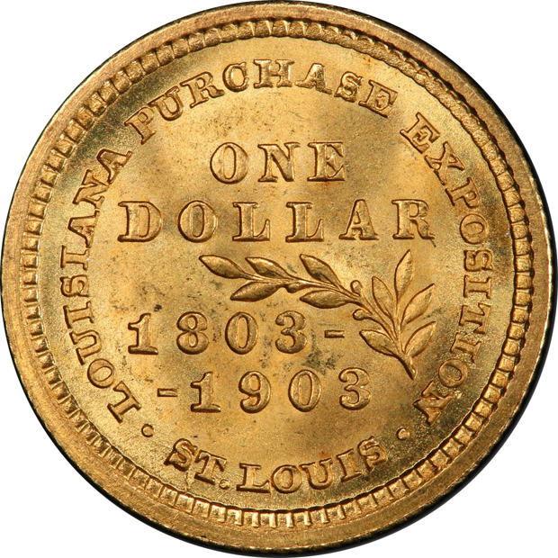 1903 $1 Louisiana Purchase Jefferson PCGS MS-65 CAC