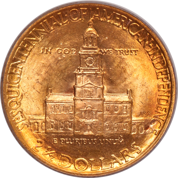 1926 $2.50 Sesquicentennial PCGS MS-65
