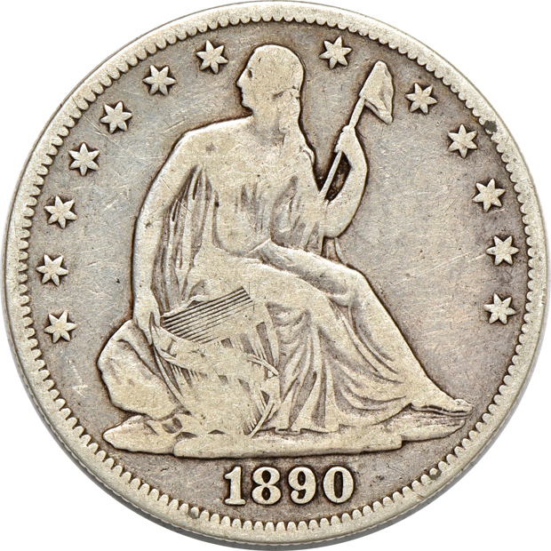 Five Liberty Seated half dollars