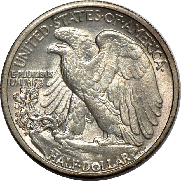 Four Walking Liberty half dollars