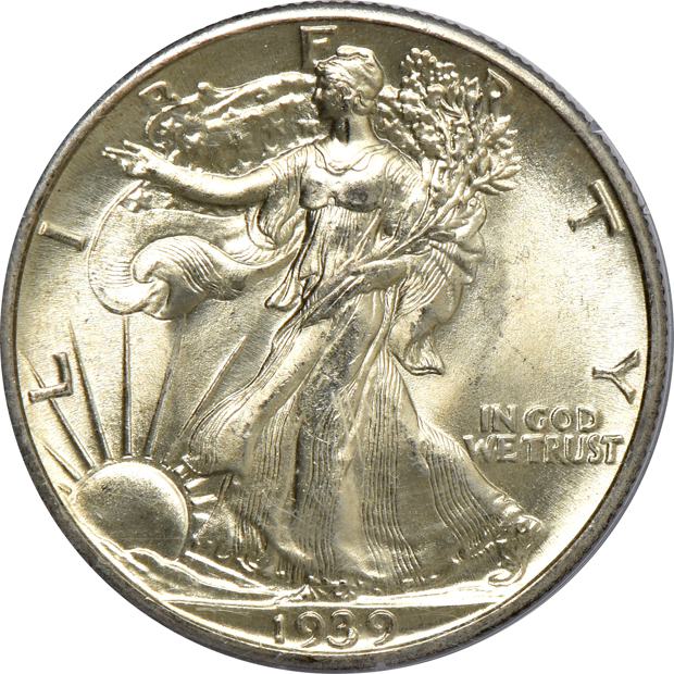 Seven silver type coins in PCGS rattler holders