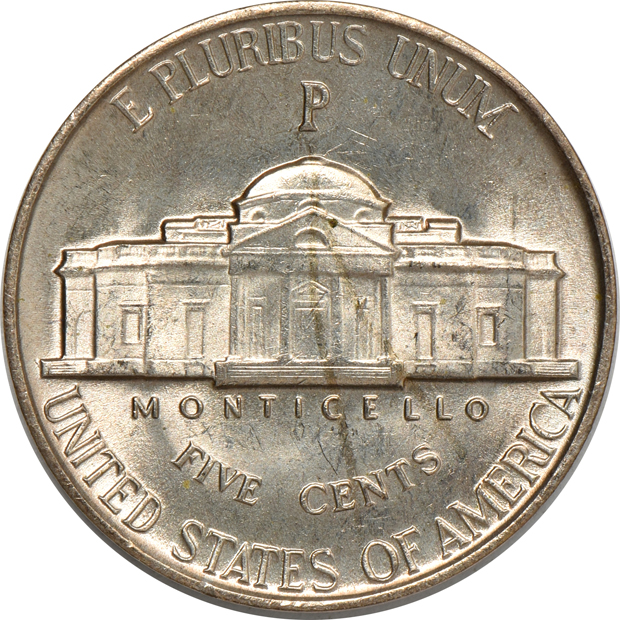 Eleven rolls of Jefferson War nickels