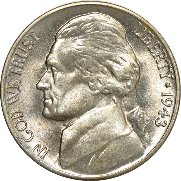 Eleven rolls of Jefferson War nickels