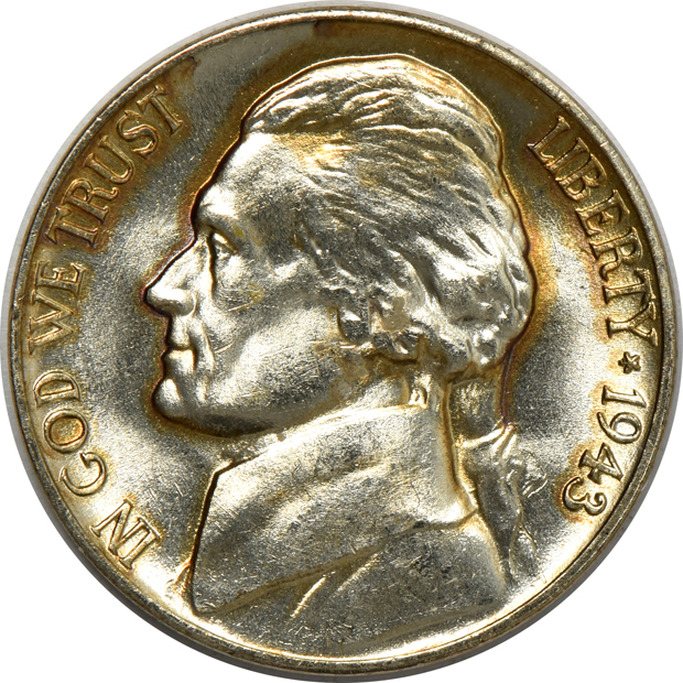 Eleven rolls of Jefferson War nickels