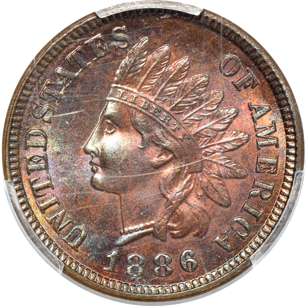 1886 Variety 1 PCGS MS-64BN, 1908-S ANACS AU-50, and a 1909-S Indian ANACS F-12