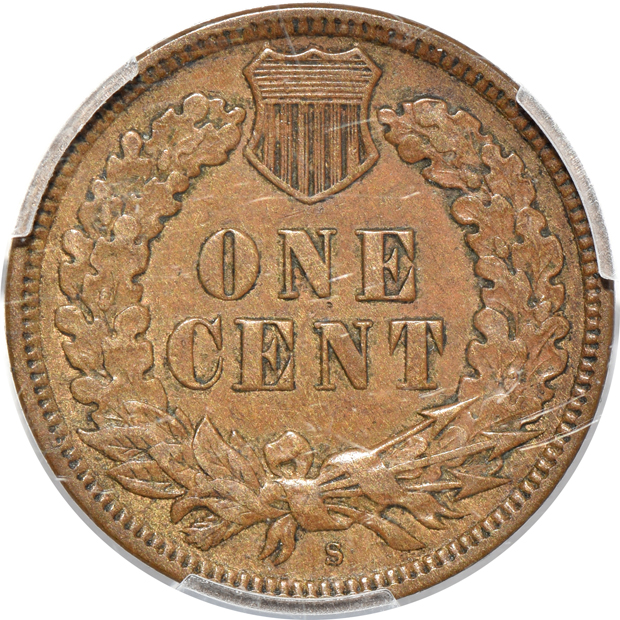 1890 PR-65RB, and a 1909-S Indian XF-45, both PCGS CAC