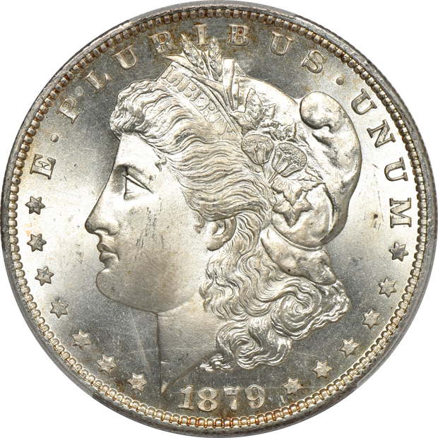 1879-S, 1880-S, and 1881-S, all PCGS MS-66 CAC