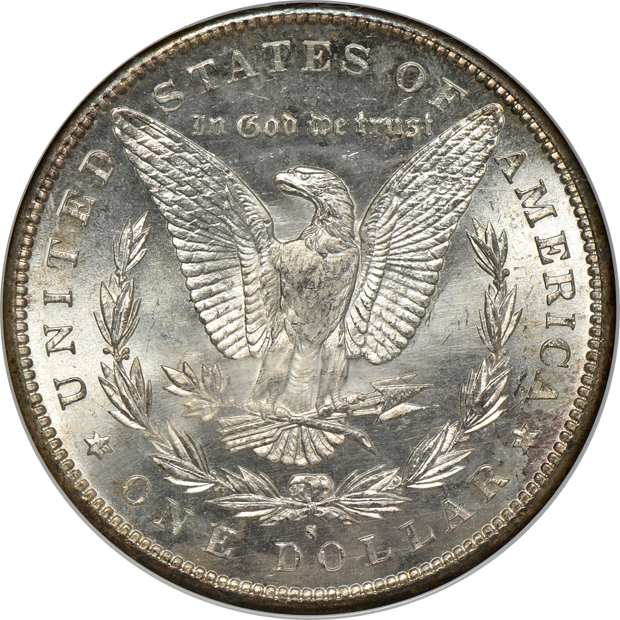 1897-S NGC MS-64, and an 1898-S PCGS AU-58, both CAC