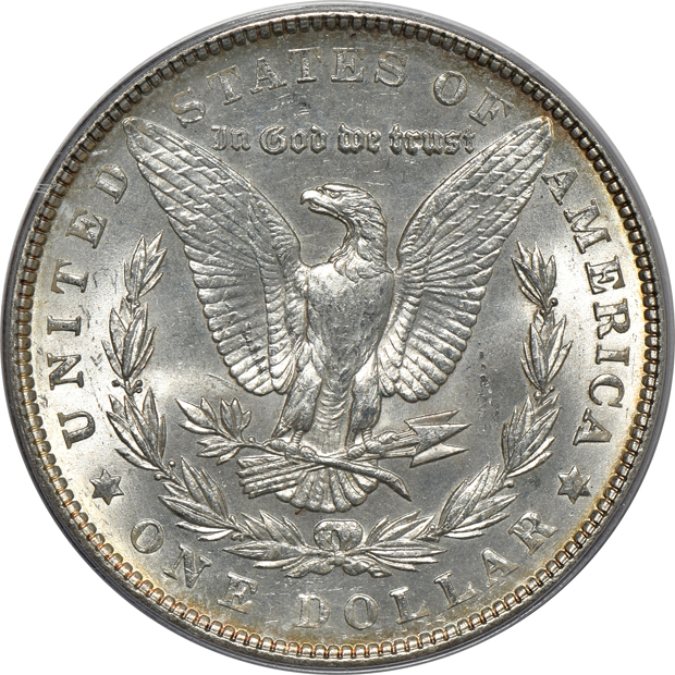 1883 MS-65, 1888 MS-65, and a 1903 MS-64, all PCGS