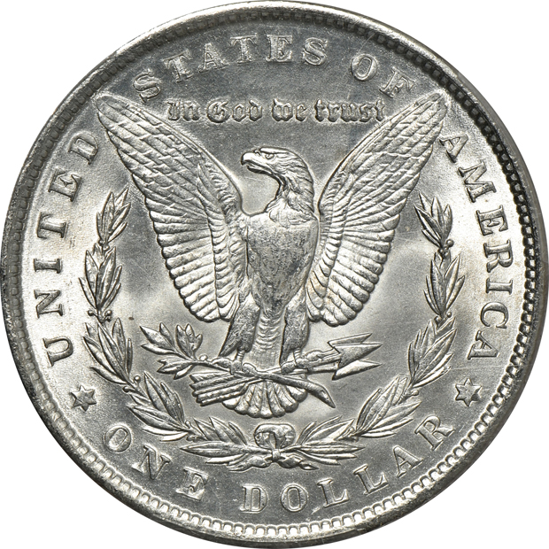 1883 MS-65, 1888 MS-65, and a 1903 MS-64, all PCGS