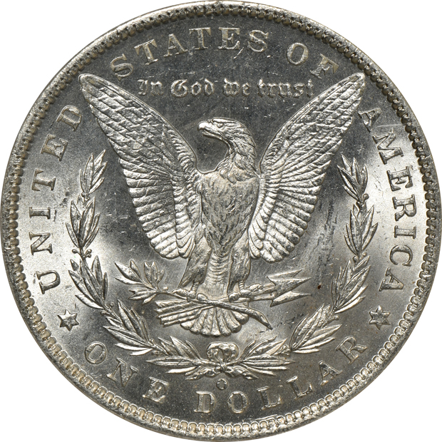 1885-S PCGS MS-62, 1887-O NGC MS-62, and an 1887-O NGC MS-63