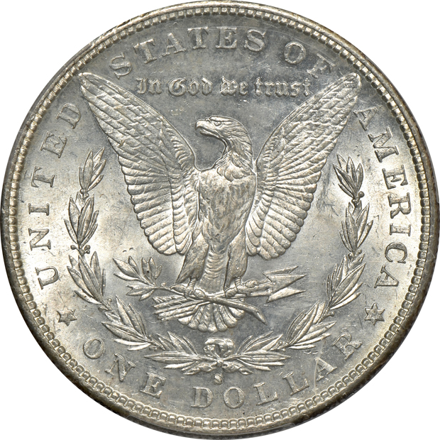 1885-S PCGS MS-62, 1887-O NGC MS-62, and an 1887-O NGC MS-63
