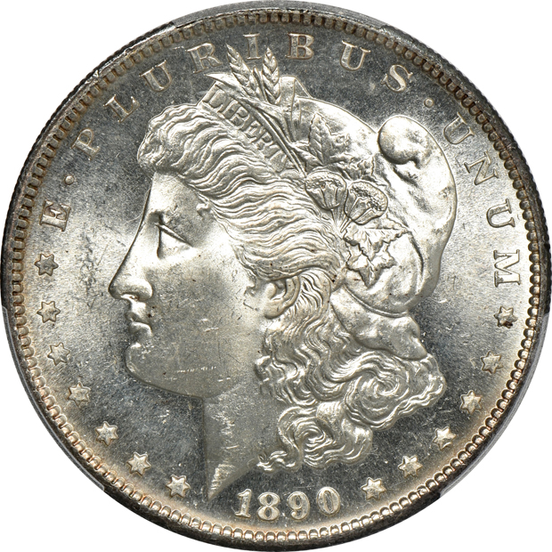 1890-S MS-64, and an 1891-S MS-63, both PCGS