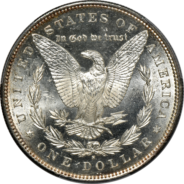 1890-S MS-64, and an 1891-S MS-63, both PCGS