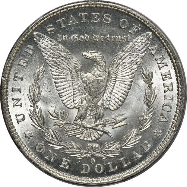1879-O MS-63, and an 1882-O MS-65, both PCGS