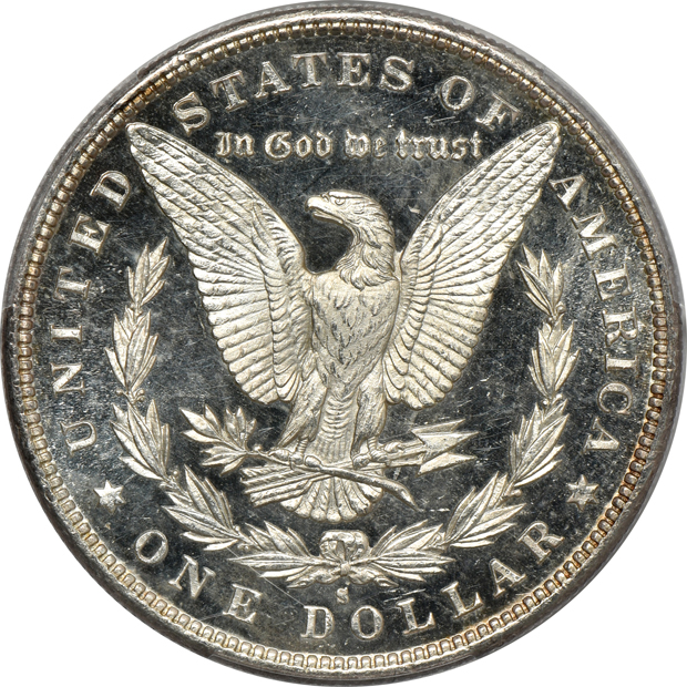 1879-S MS-63DMPL, and an 1879-S MS-64PL, both PCGS