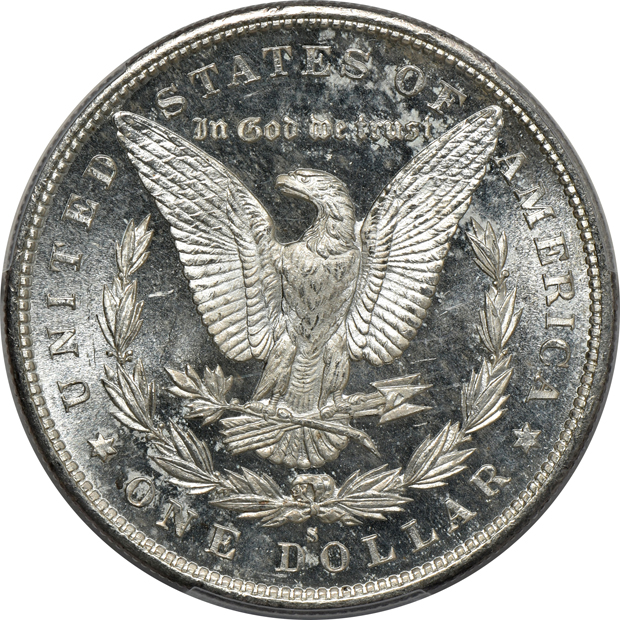 1879-S MS-63DMPL, and an 1879-S MS-64PL, both PCGS