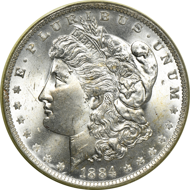 1884-O MS-64 (green label), 1898-O MS-64 (green label), and a 1902 MS-63, all PCGS CAC