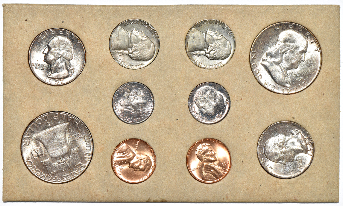 1957 Mint Set and two 1958 Mint Sets