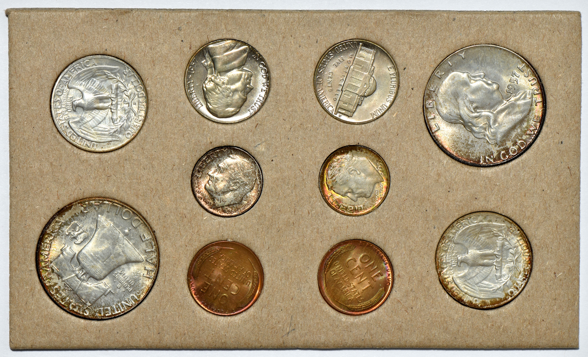 1957 Mint Set and two 1958 Mint Sets
