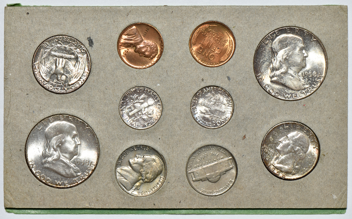 1957 Mint Set and two 1958 Mint Sets