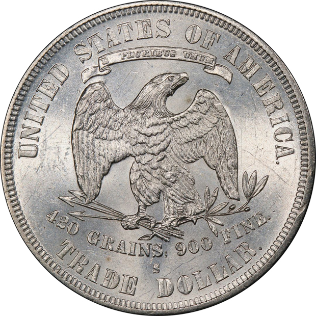 1877-S Trade PCGS MS-60
