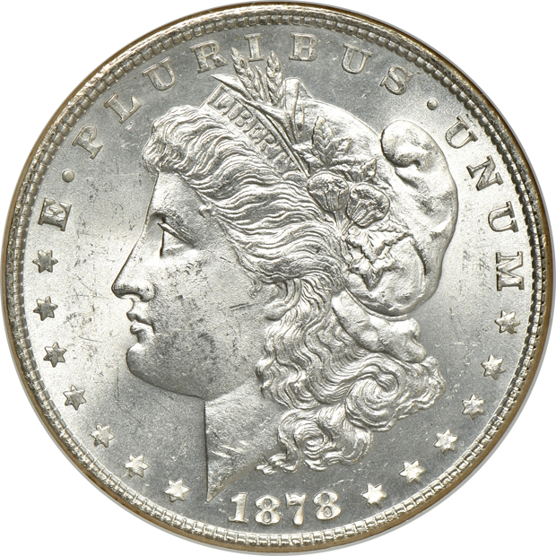 1878 7/8TF Strong PCGS MS-62 (green label), 1878 7TF Reverse of 1879 NGC MS-63, and an 1878-S NGC MS-64