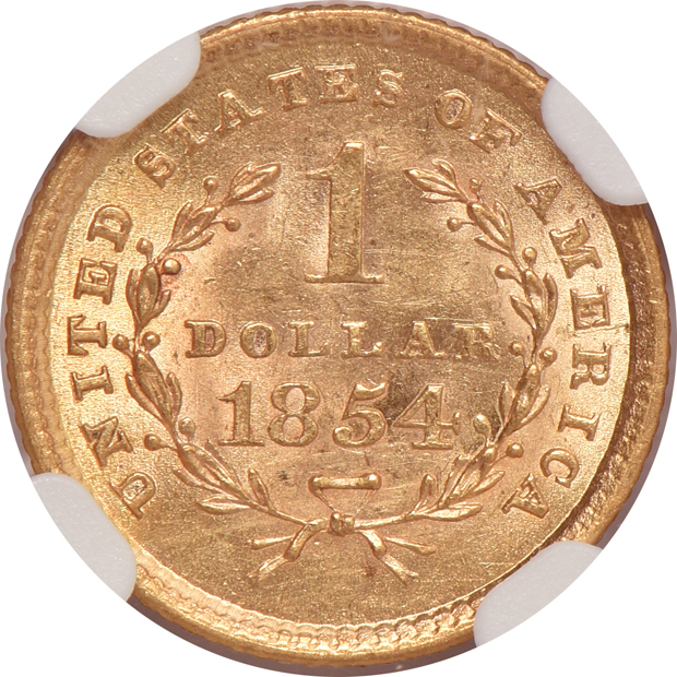 1853 and 1854 Type 1, both NGC MS-62