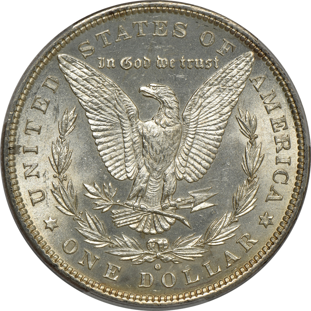 1880/79-O MS-63, and an 1880-O MS-62 CAC, both PCGS