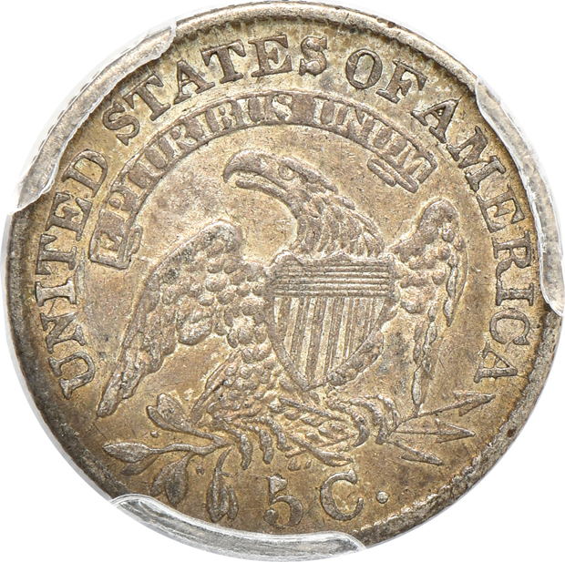 1833 Capped Bust AU-53 CAC, and an 1853-O Liberty Seated with arrows AU-55, both PCGS 