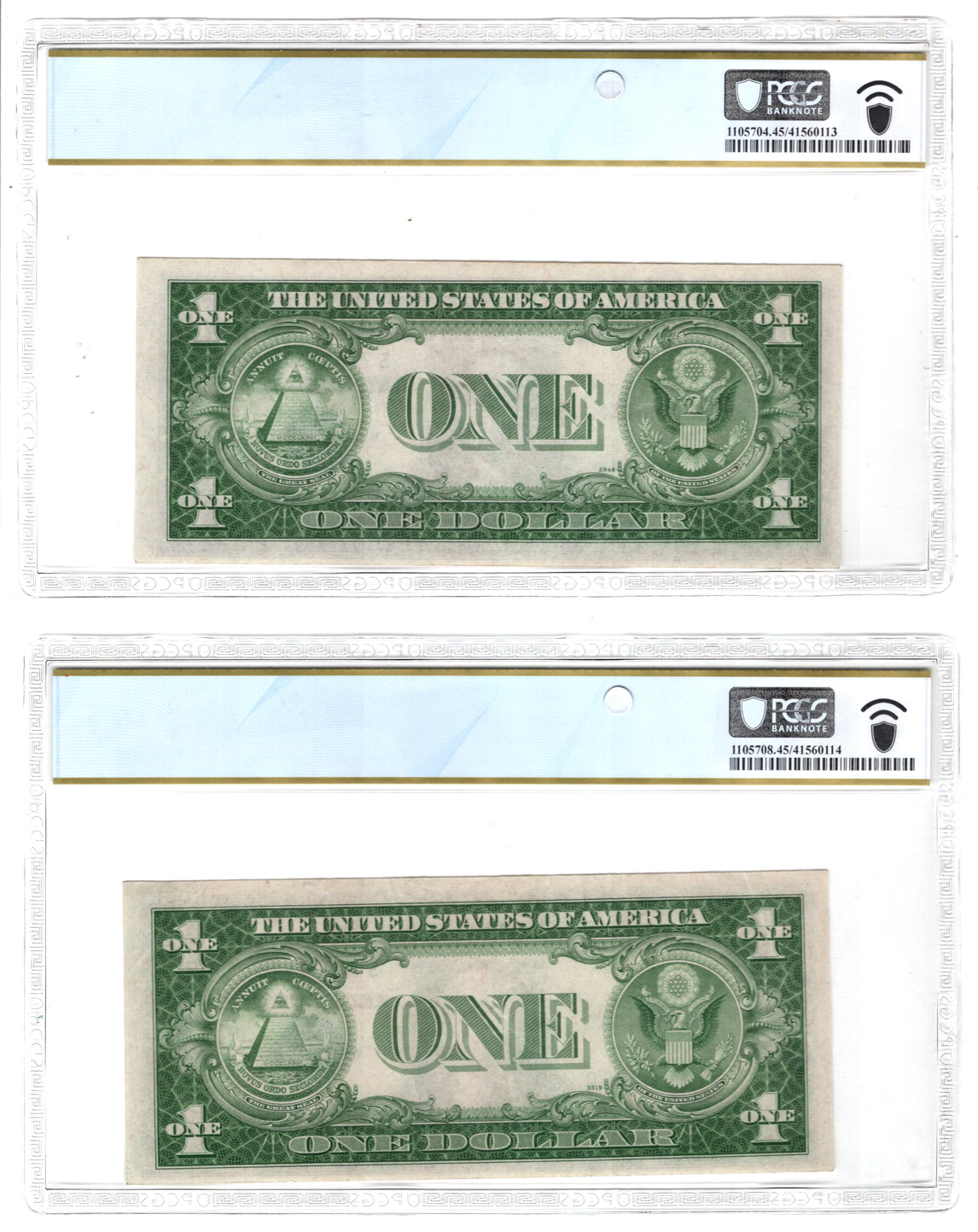 1935-A "R" Fr# 1609 and 1935-A "S" Fr# 1610, both PCGS XF-45 PPQ