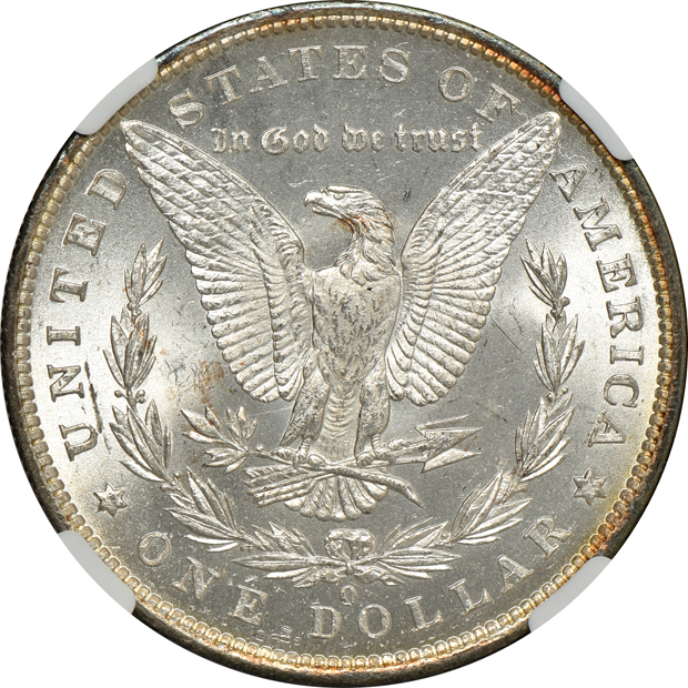 1879-O and 1880-O, both NGC MS-63