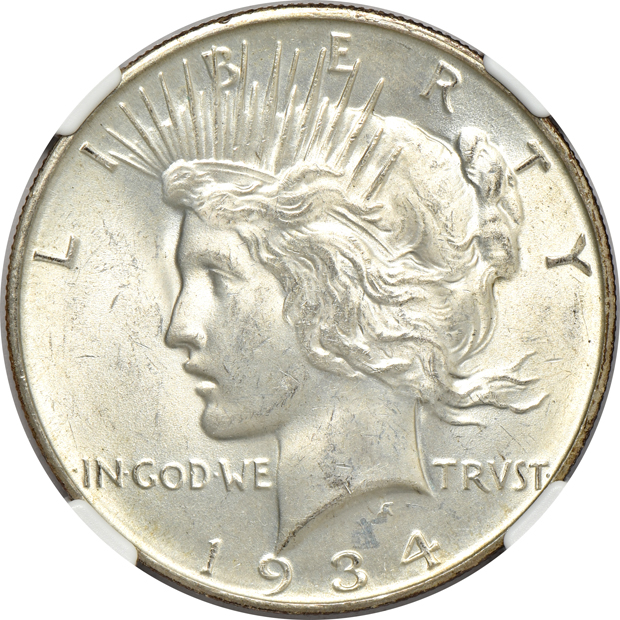 1934-D MS-64, and a 1935-S MS-63, both NGC