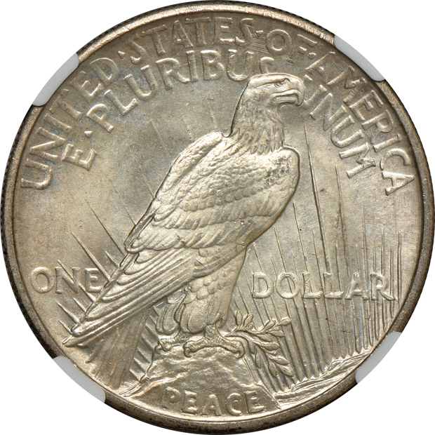 1921 Peace, High Relief NGC MS-64