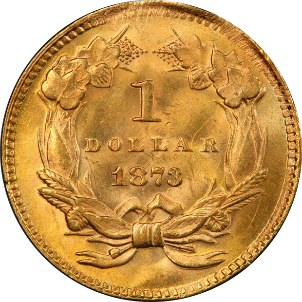 1873 Open 3 PCGS MS-64