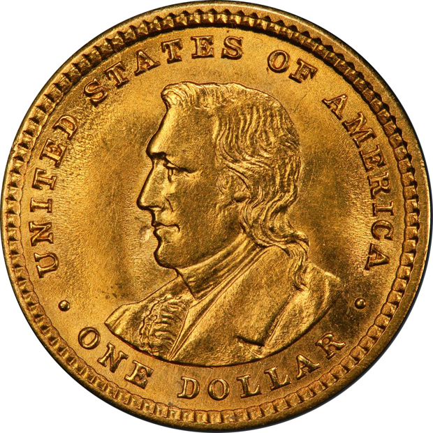 1905 $1 Lewis & Clark PCGS MS-64