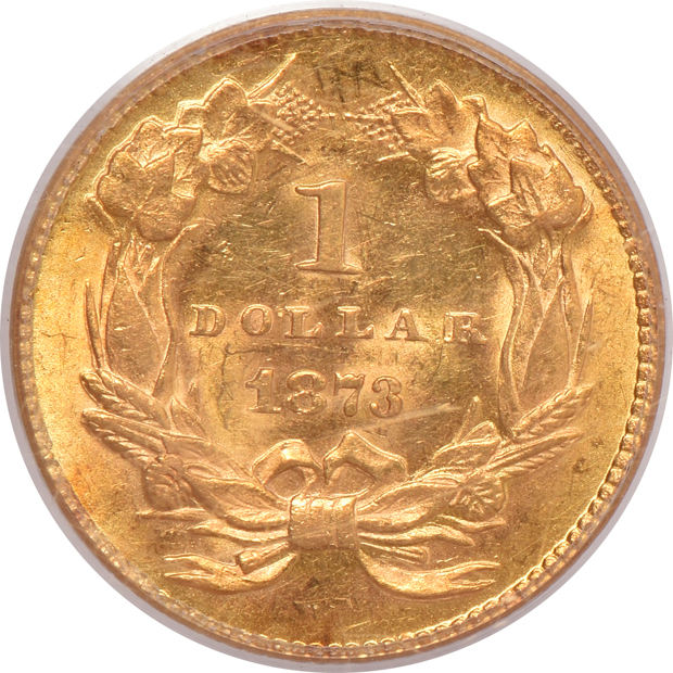 1873 Open 3 PCGS MS-62 (green label)