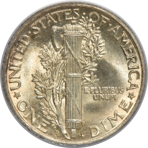 1916-D Mercury PCGS MS-65FB