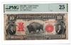 1901 $10 Bison Star Fr# 122* - PMG VF-25