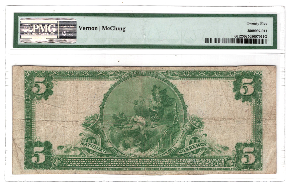 1902 $5 Blue Seal - Ocala, FL Charter #9926 - PMG VF-25