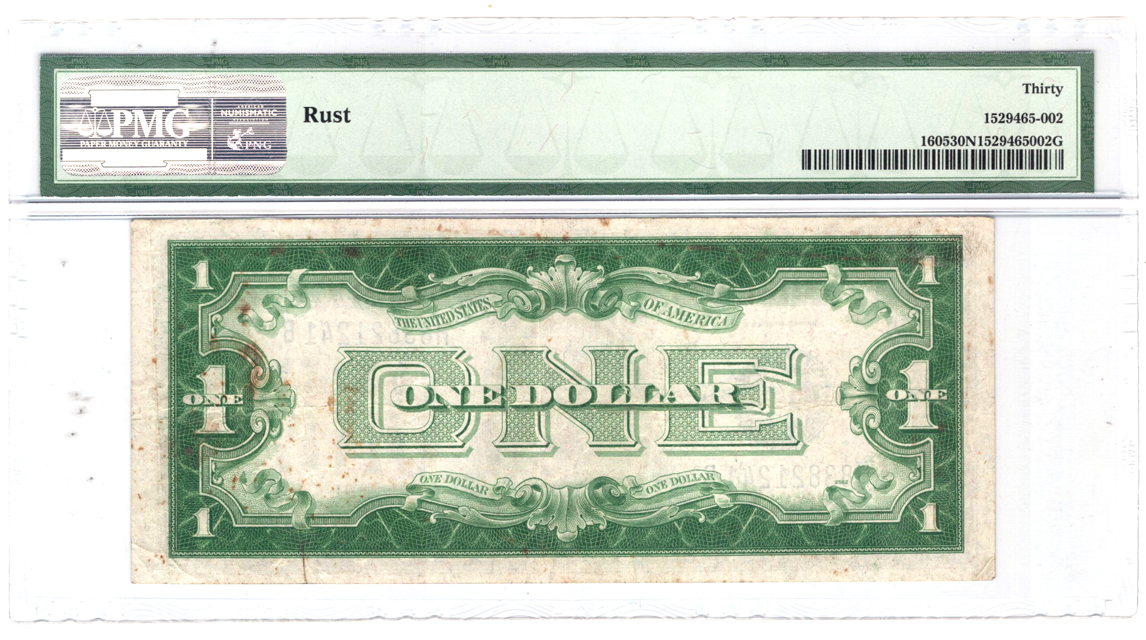 1928-E $1 Fr# 1605 - PMG VF-30/rust