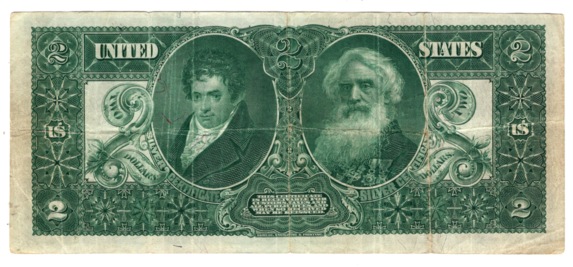1896 $2 Educational Fr# 247 - VF