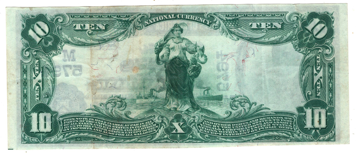 1902 $10 Blue Seal - Paris, MO Charter #5794 - PMG VF
