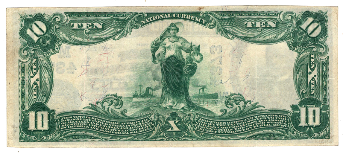 1902 $10 Blue Seal - King City, MO Charter #4373 - VF