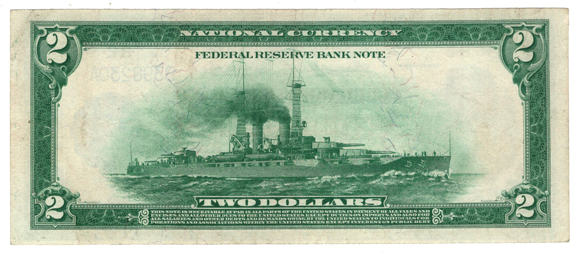 1918 $2 New York Battleship Fr# 750 - XF