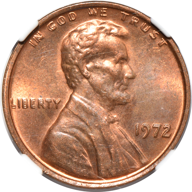 1931-S, 1972 Doubled Die Obverse, and a 1983 Doubled Die Reverse, all NGC MS-64 RB