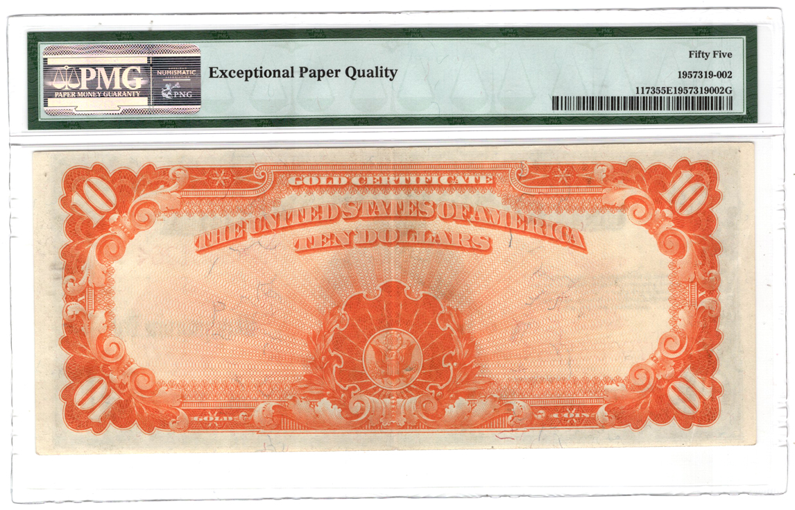 1922 $10 Fr# 1173 - PMG AU-55 EPQ